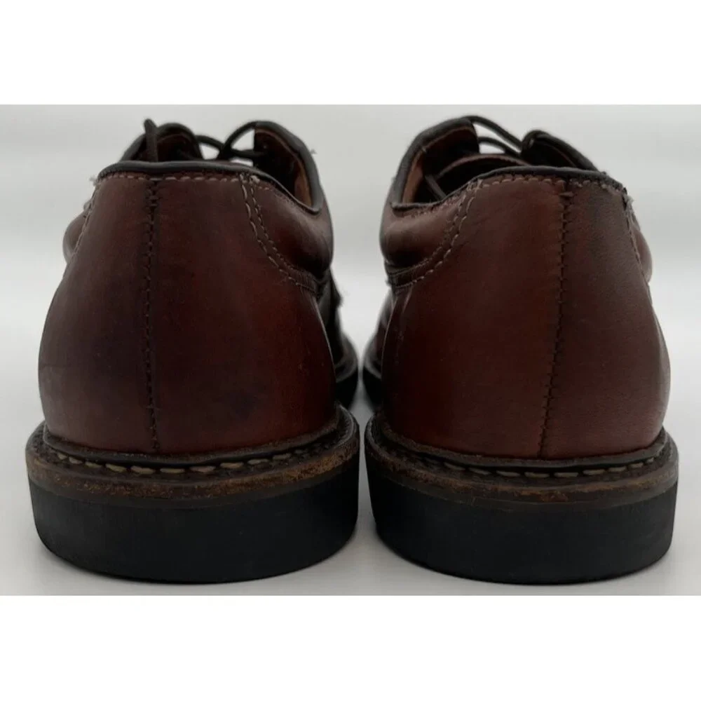 Allen Edmonds Mens Wilbert Oxford Shoes 11.5B Chili Split Toe Rubber Soles Brown